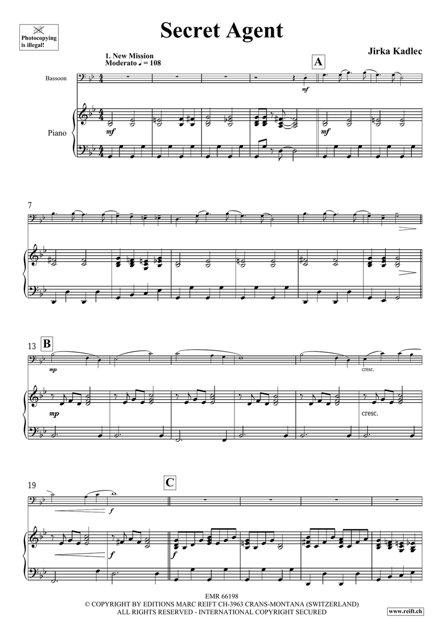 Secret Agent Secret Agent Bassoon Solo scores gallery preview page 5