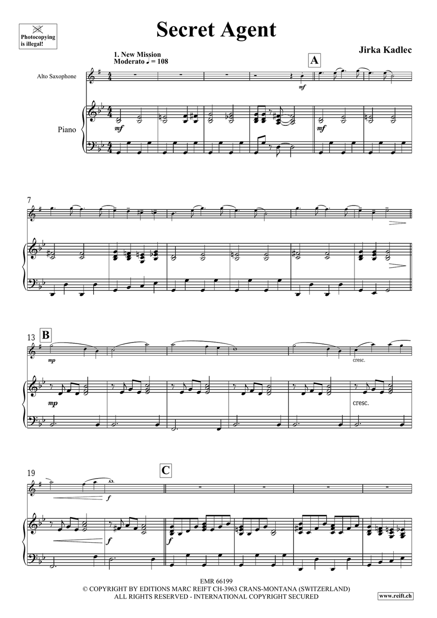 Secret Agent Secret Agent Alto Saxophone scores gallery preview page 5