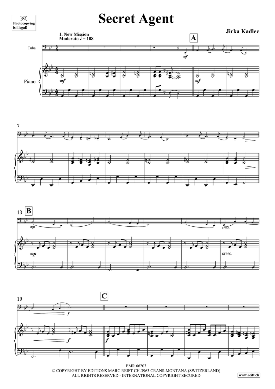 Secret Agent Secret Agent Tuba scores gallery preview page 5