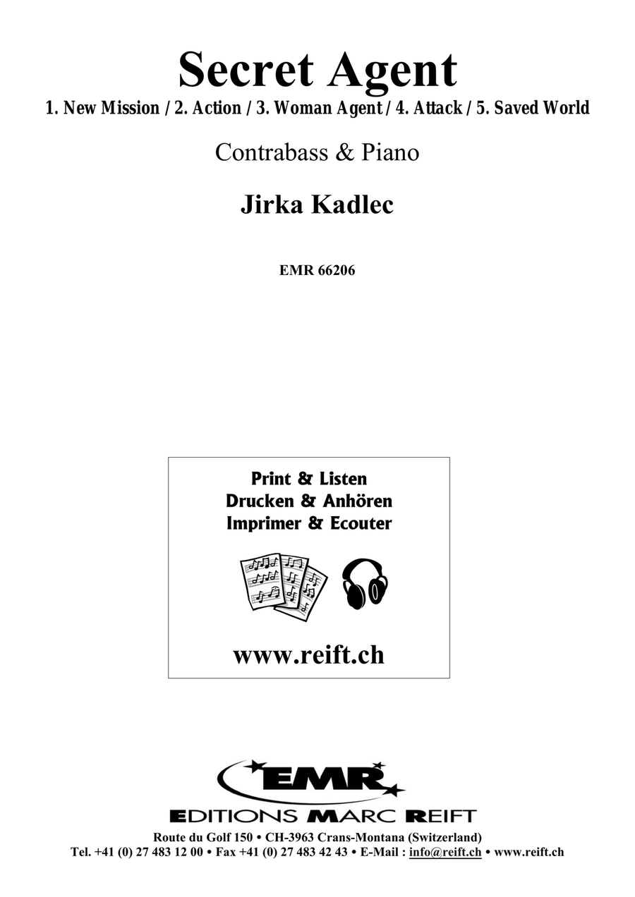 Secret Agent by Jirka Kadlec Double Bass - Sheet Music page 2