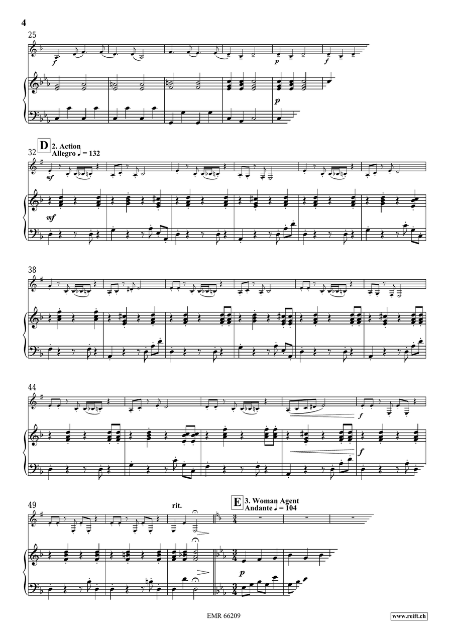 Secret Agent Secret Agent Bass Clarinet scores gallery preview page 6