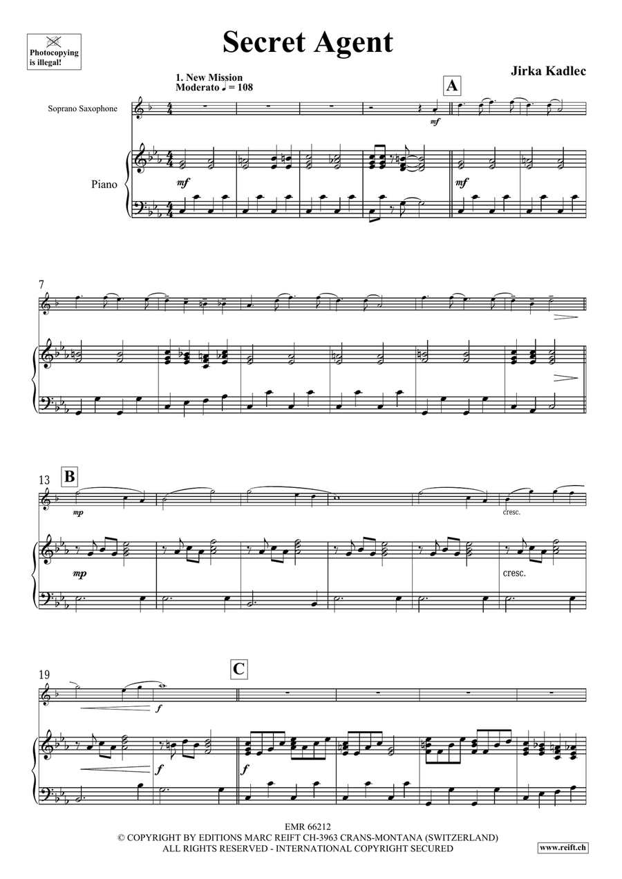 Secret Agent Secret Agent Soprano Saxophone scores gallery preview page 5