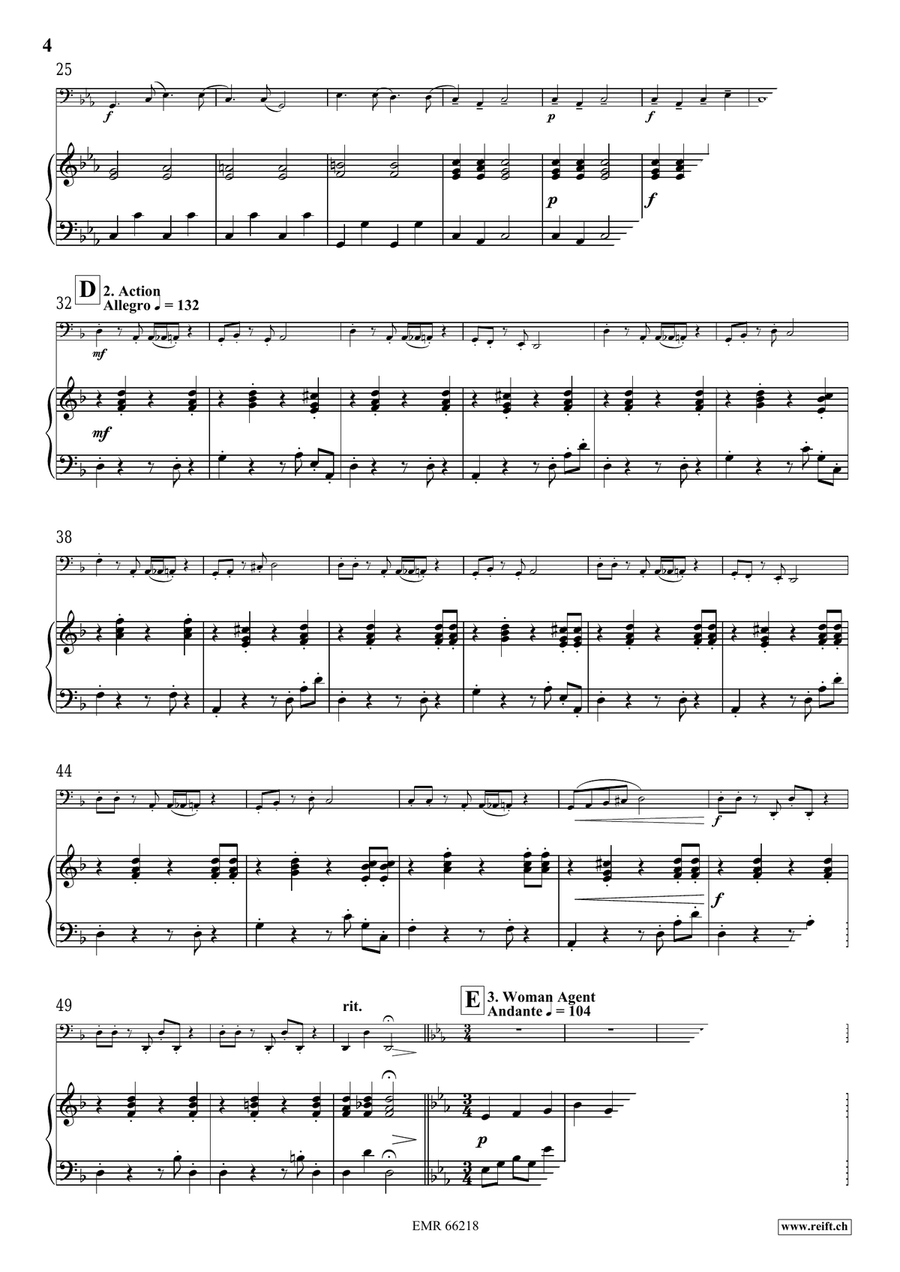 Secret Agent Secret Agent Bass Trombone scores gallery preview page 6