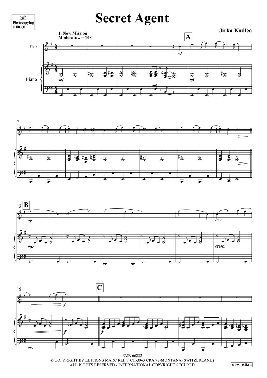 Secret Agent Secret Agent Flute Solo scores gallery preview page 5