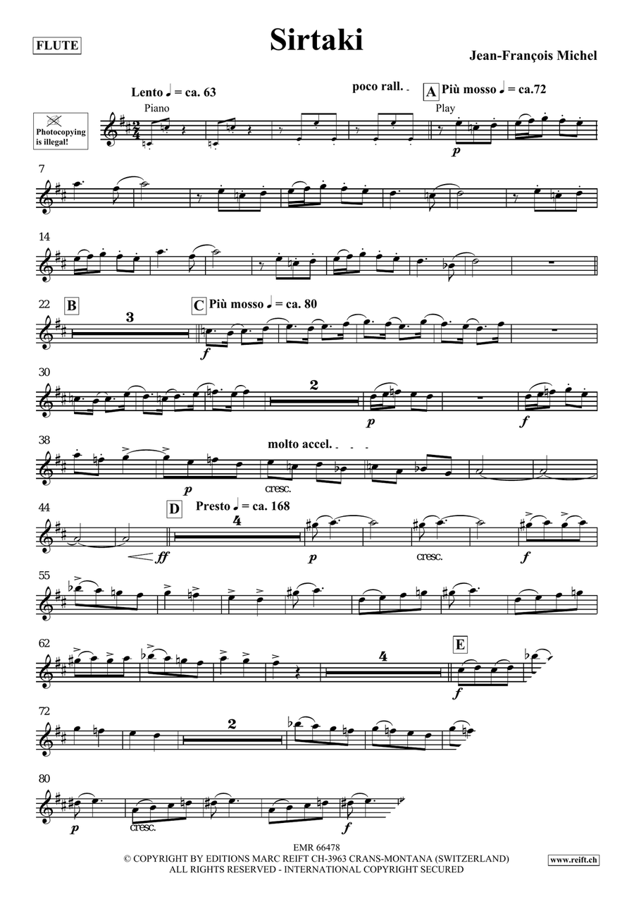 Sirtaki Sirtaki Flute Solo scores gallery preview page 4