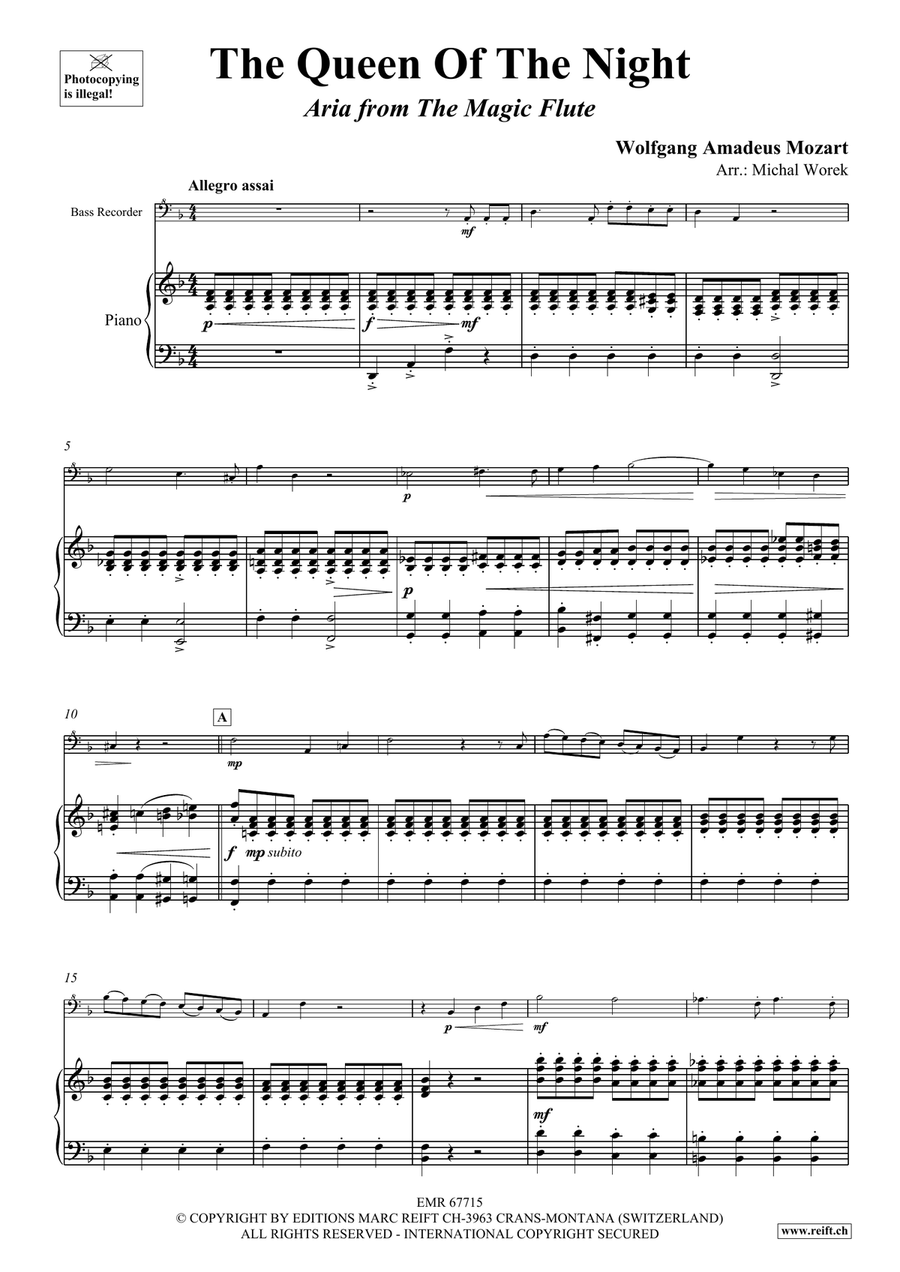 The Queen Of The Night The Queen Of The Night Bass Recorder scores gallery preview page 4