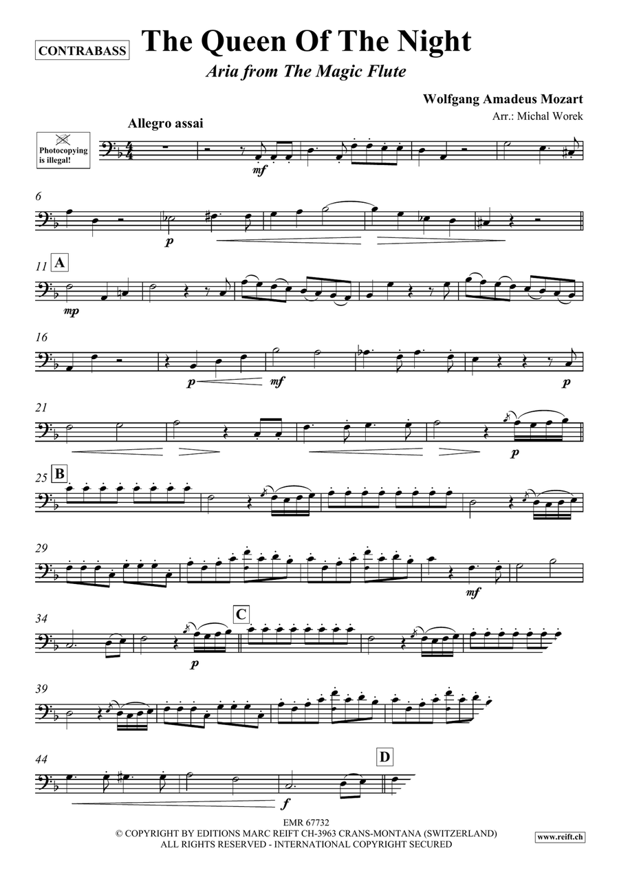 The Queen Of The Night The Queen Of The Night Double Bass scores gallery preview page 3