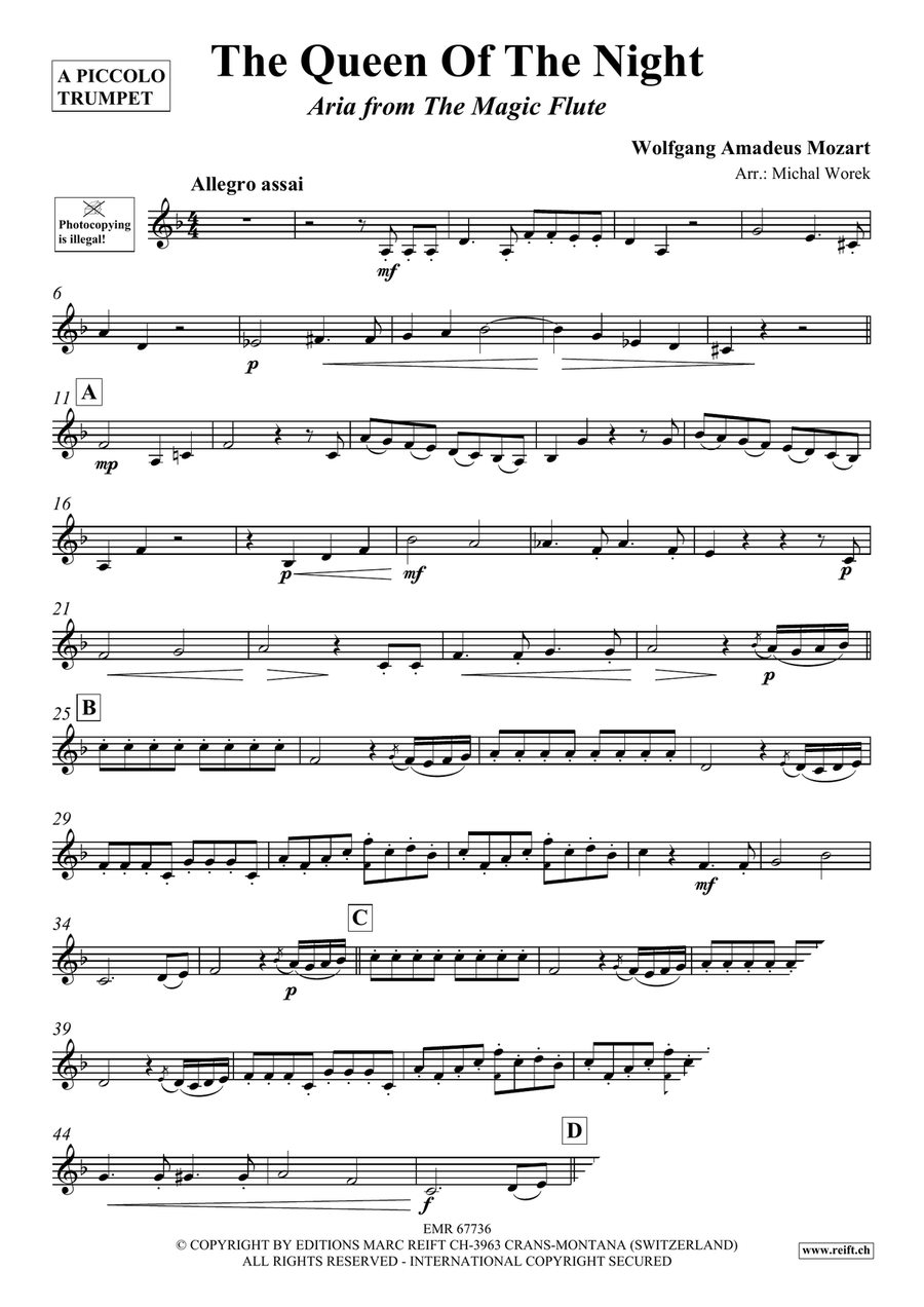 The Queen Of The Night The Queen Of The Night Piccolo Trumpet scores gallery preview page 3