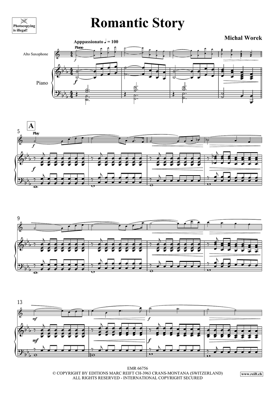 Romantic Story Romantic Story Alto Saxophone scores gallery preview page 5