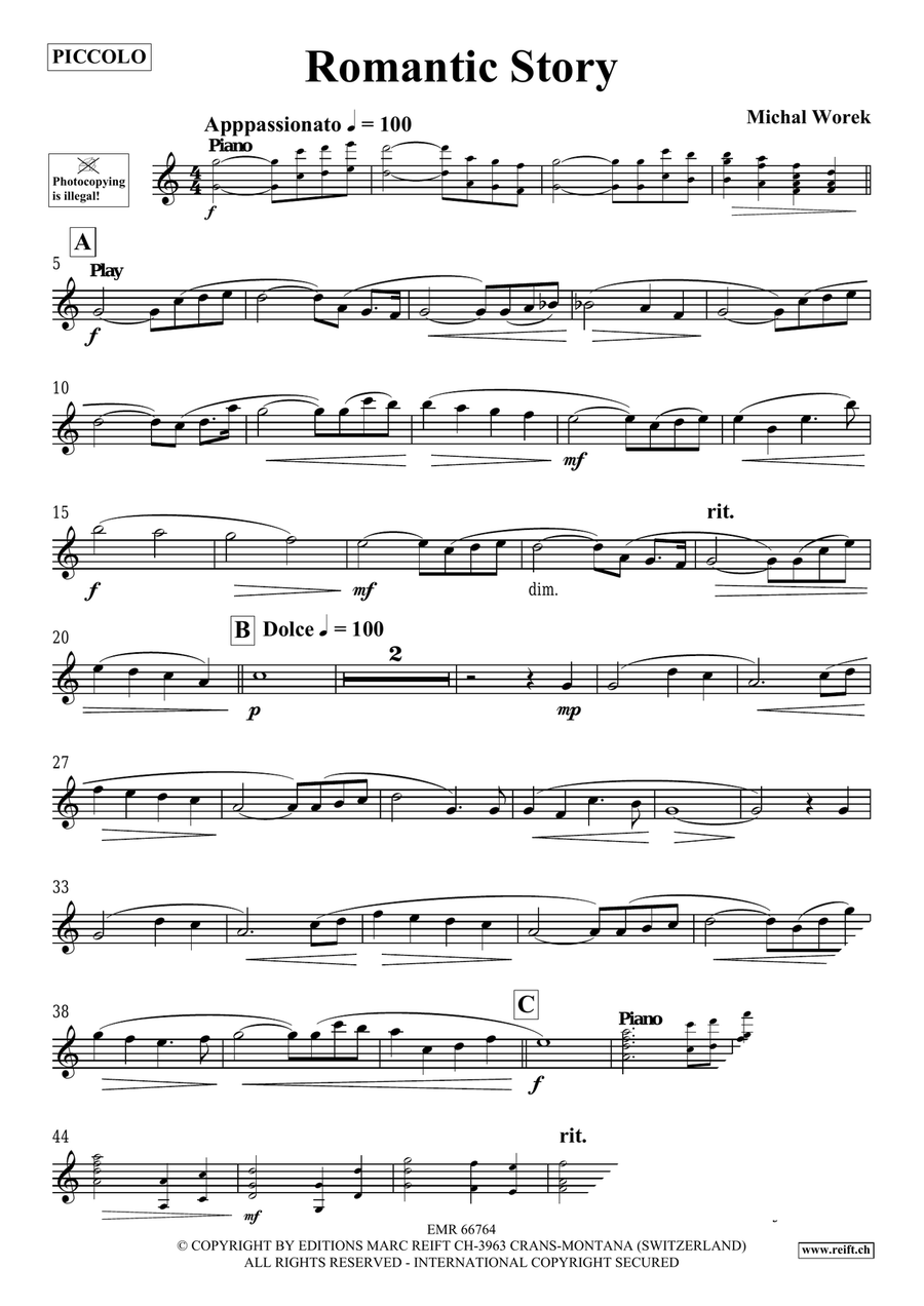 Romantic Story Romantic Story Piccolo scores gallery preview page 4
