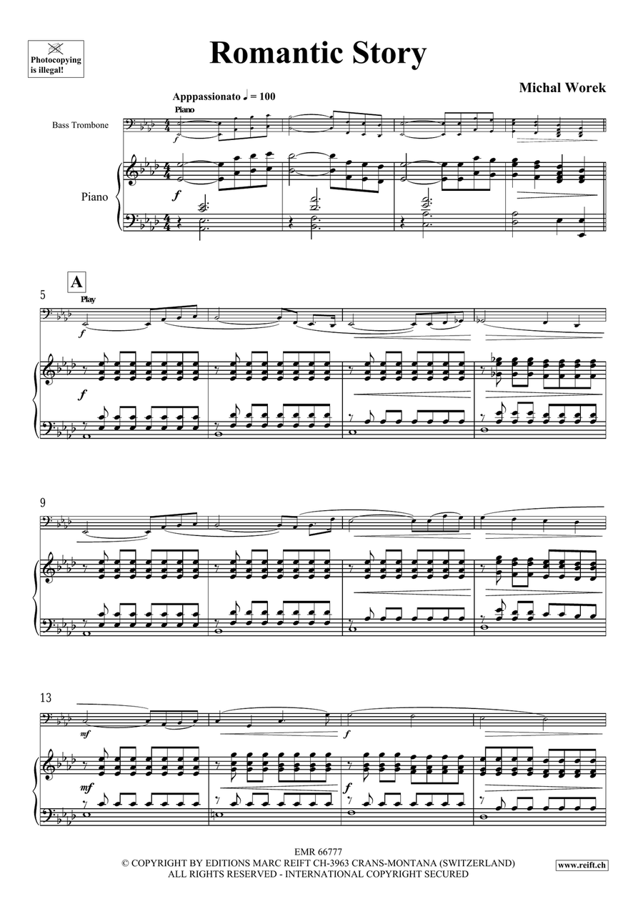 Romantic Story Romantic Story Bass Trombone scores gallery preview page 5