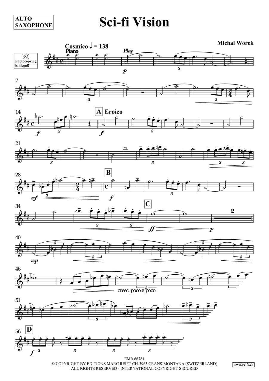 Sci-fi Vision Sci-fi Vision Alto Saxophone scores gallery preview page 4