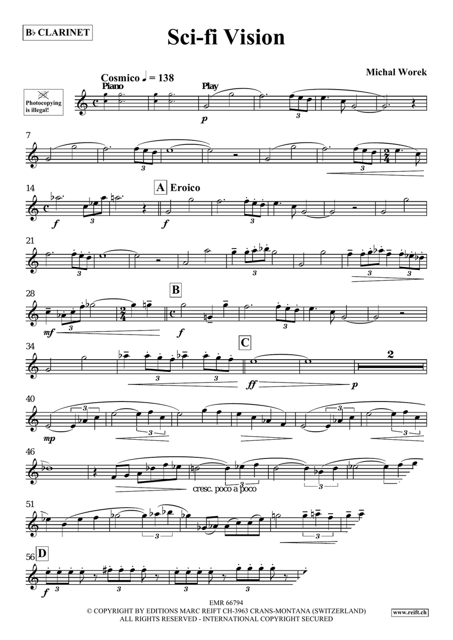 Sci-fi Vision Sci-fi Vision Clarinet Solo scores gallery preview page 4