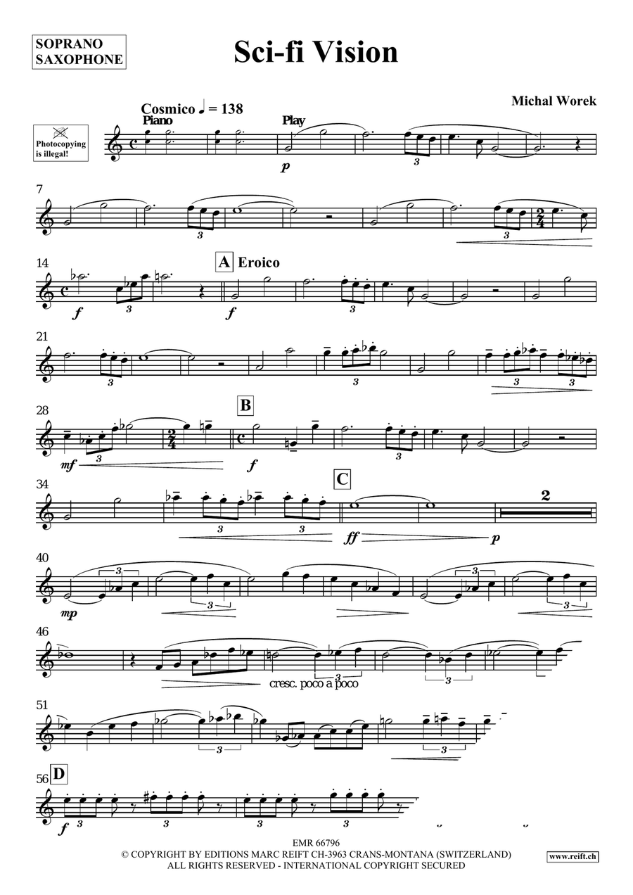 Sci-fi Vision Sci-fi Vision Soprano Saxophone scores gallery preview page 4