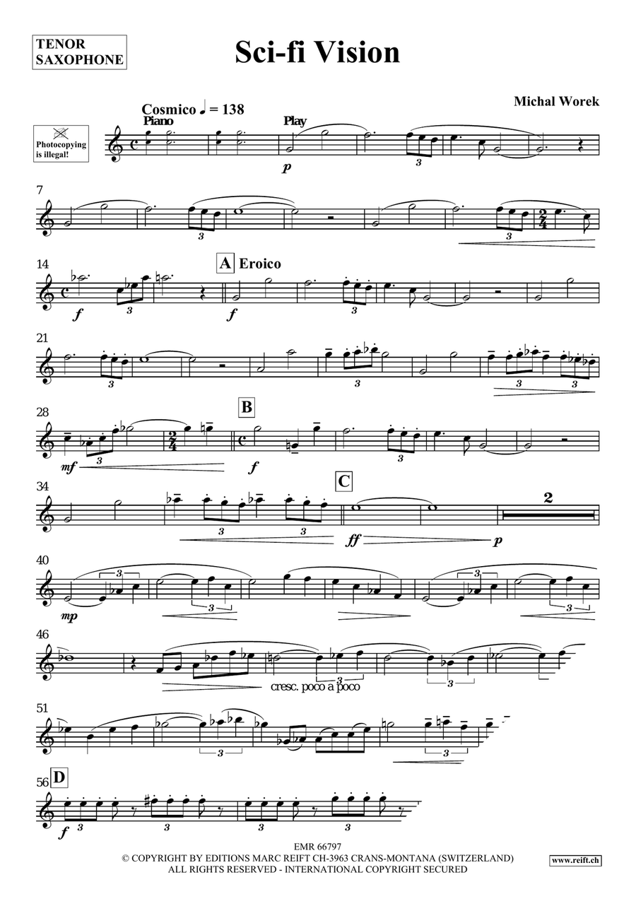 Sci-fi Vision Sci-fi Vision Tenor Saxophone scores gallery preview page 4