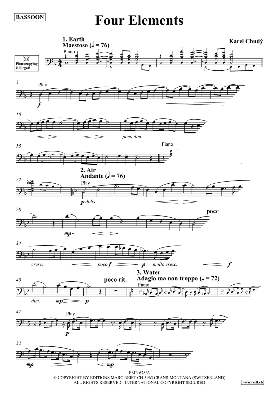 Four Elements Four Elements Bassoon Solo scores gallery preview page 4
