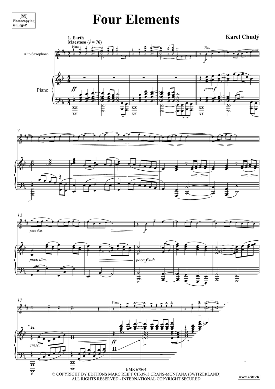Four Elements Four Elements Alto Saxophone scores gallery preview page 5