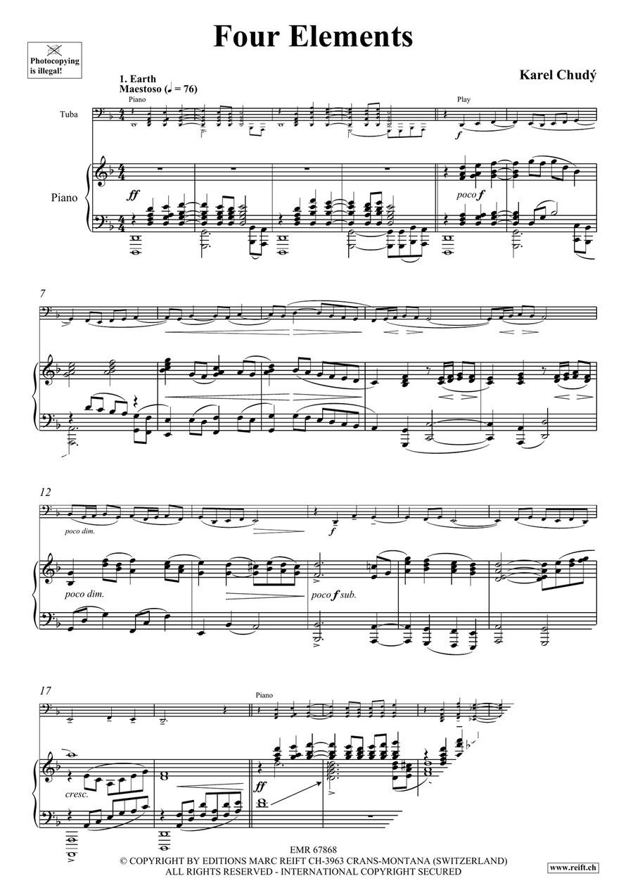 Four Elements Four Elements Tuba scores gallery preview page 5