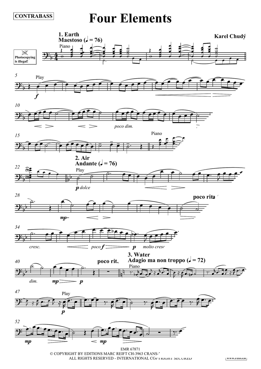 Four Elements Four Elements Double Bass scores gallery preview page 4