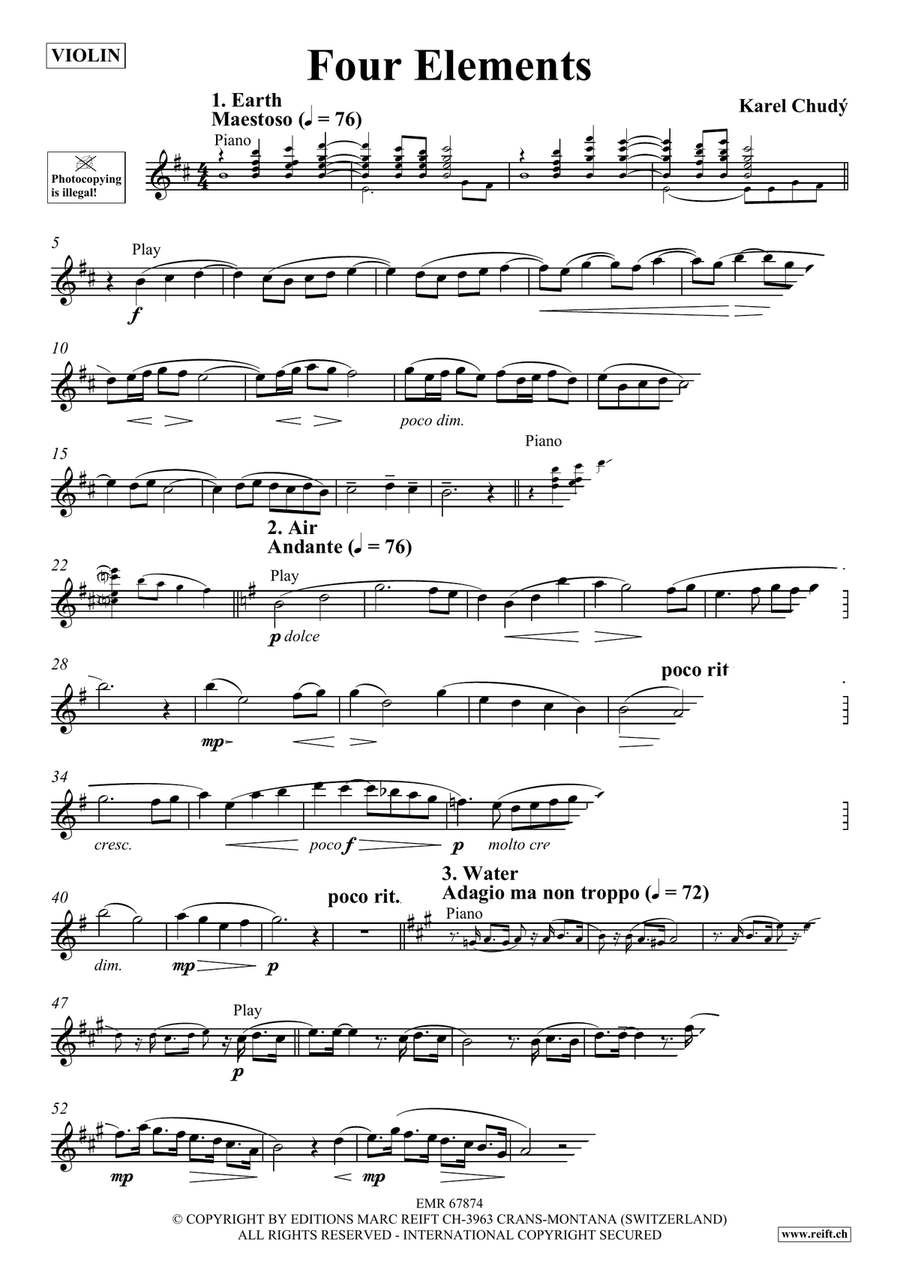 Four Elements Four Elements Violin Solo scores gallery preview page 4