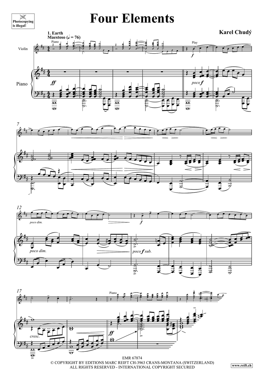 Four Elements Four Elements Violin Solo scores gallery preview page 5