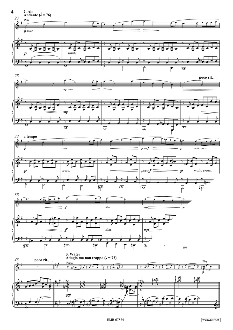 Four Elements Four Elements Violin Solo scores gallery preview page 6