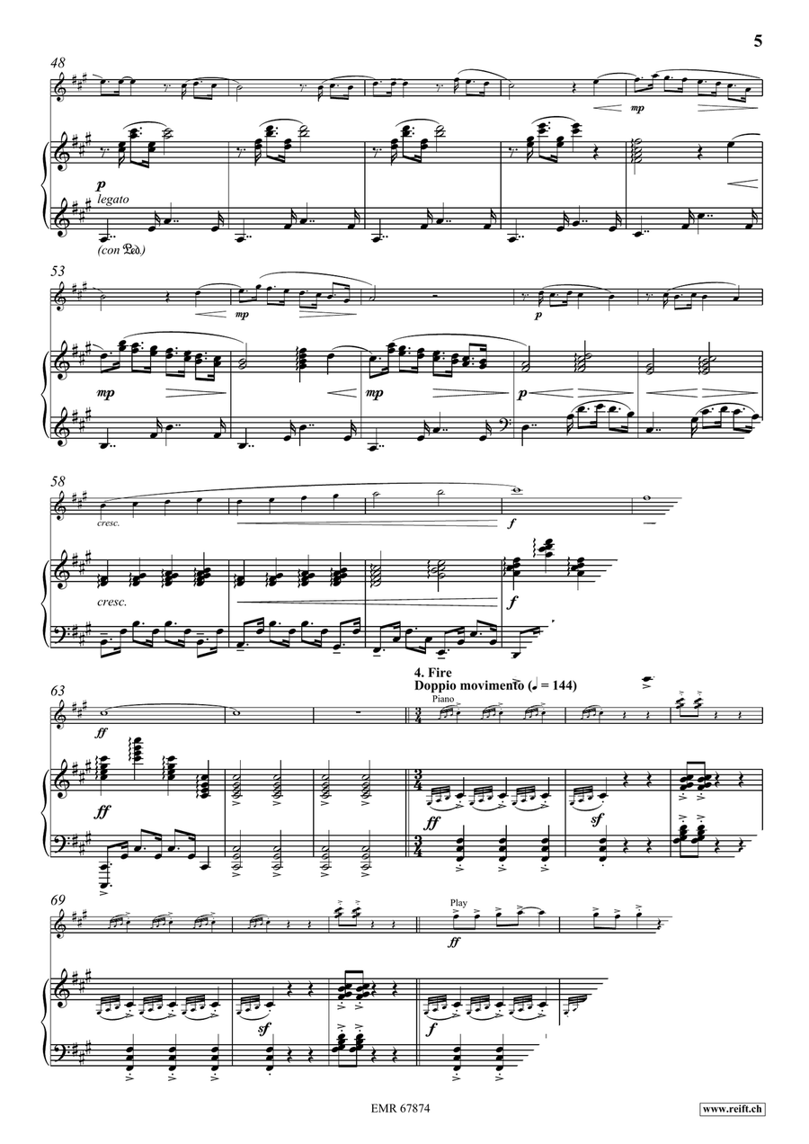 Four Elements Four Elements Violin Solo scores gallery preview page 7