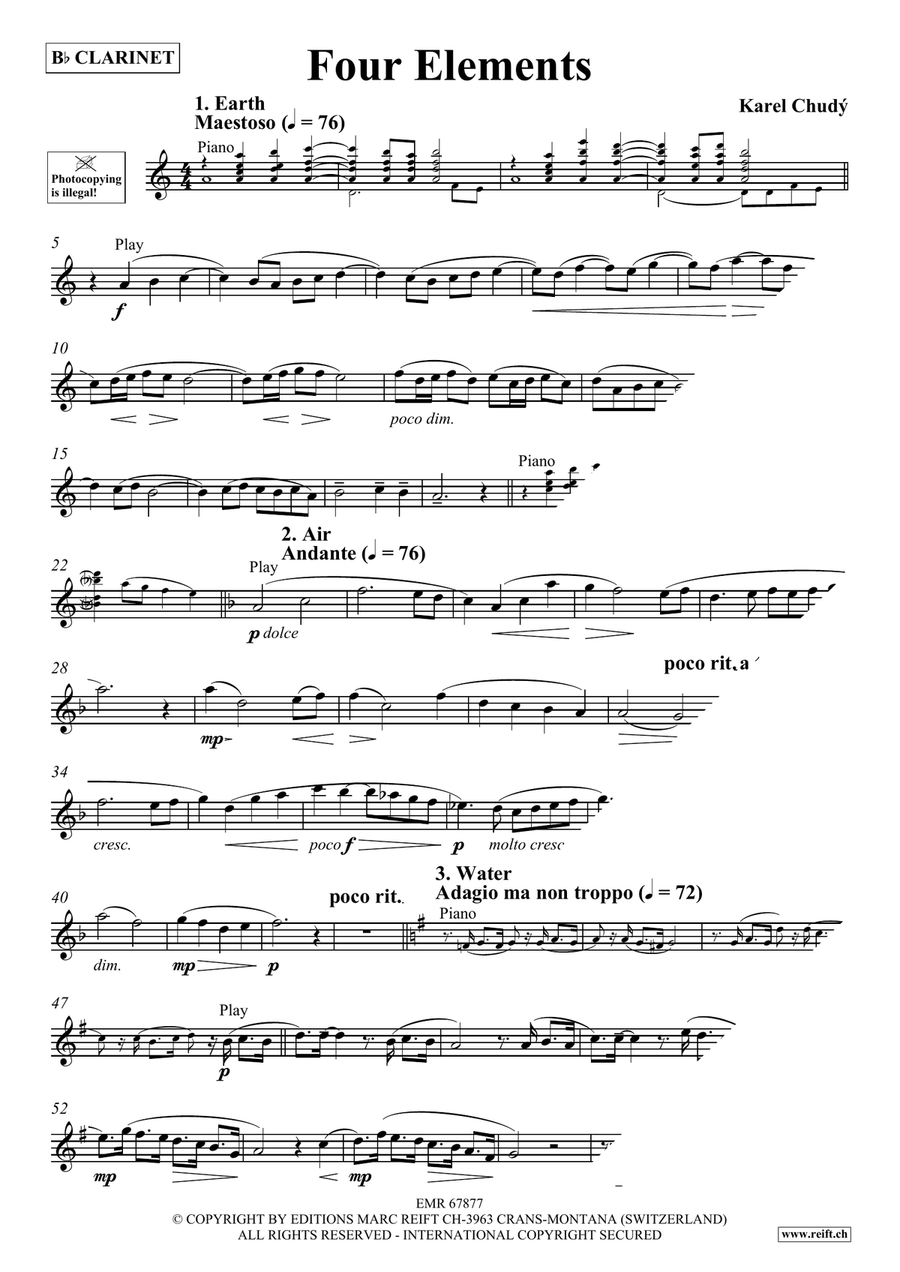 Four Elements Four Elements Clarinet Solo scores gallery preview page 4