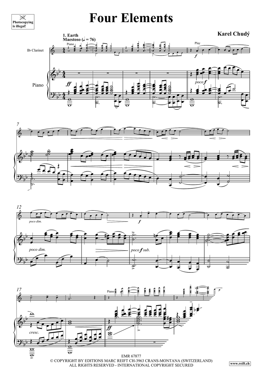 Four Elements Four Elements Clarinet Solo scores gallery preview page 5