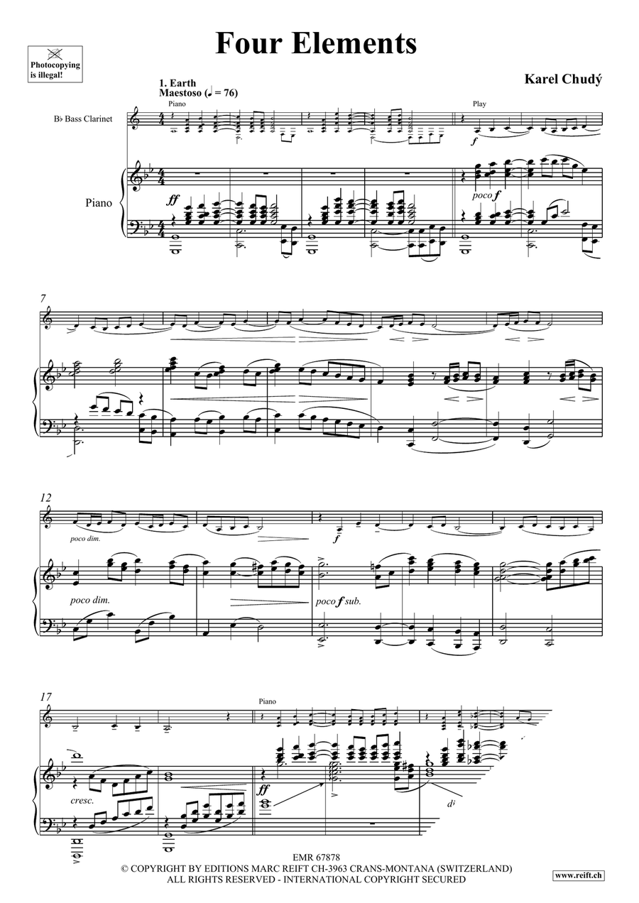 Four Elements Four Elements Bass Clarinet scores gallery preview page 5