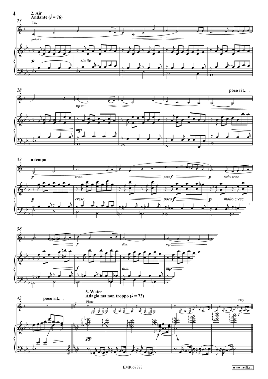Four Elements Four Elements Bass Clarinet scores gallery preview page 6