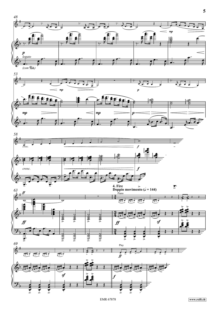 Four Elements Four Elements Bass Clarinet scores gallery preview page 7