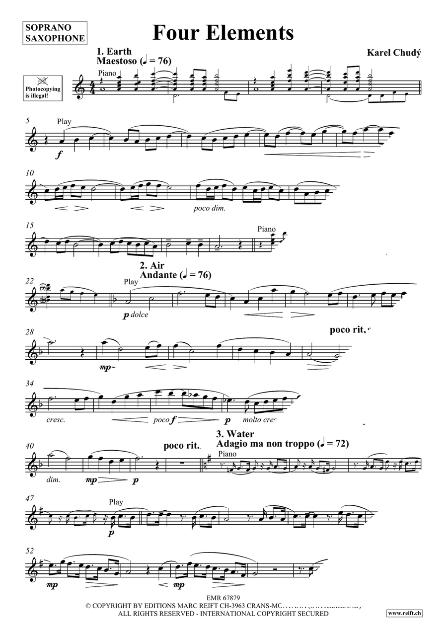 Four Elements Four Elements Soprano Saxophone scores gallery preview page 4