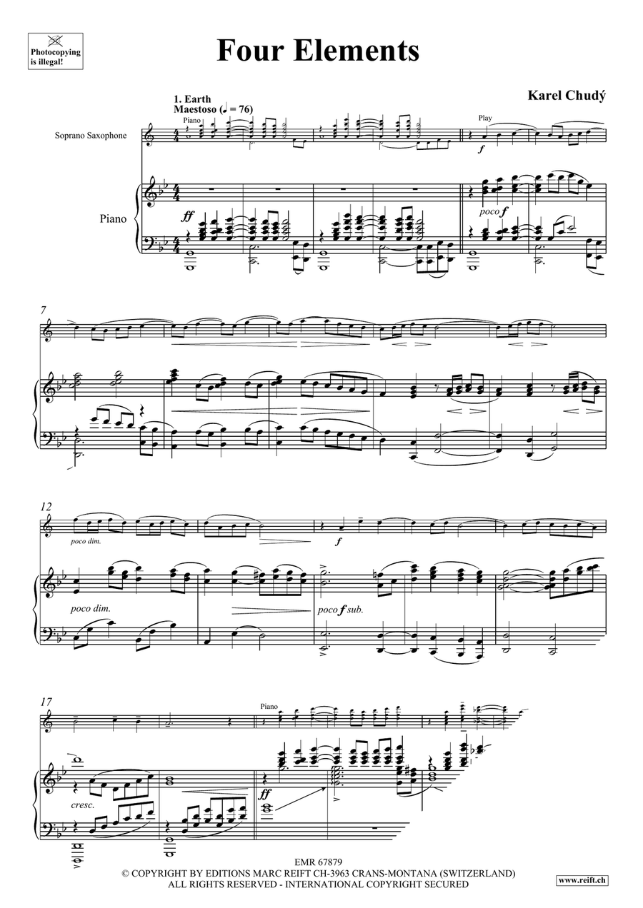 Four Elements Four Elements Soprano Saxophone scores gallery preview page 5