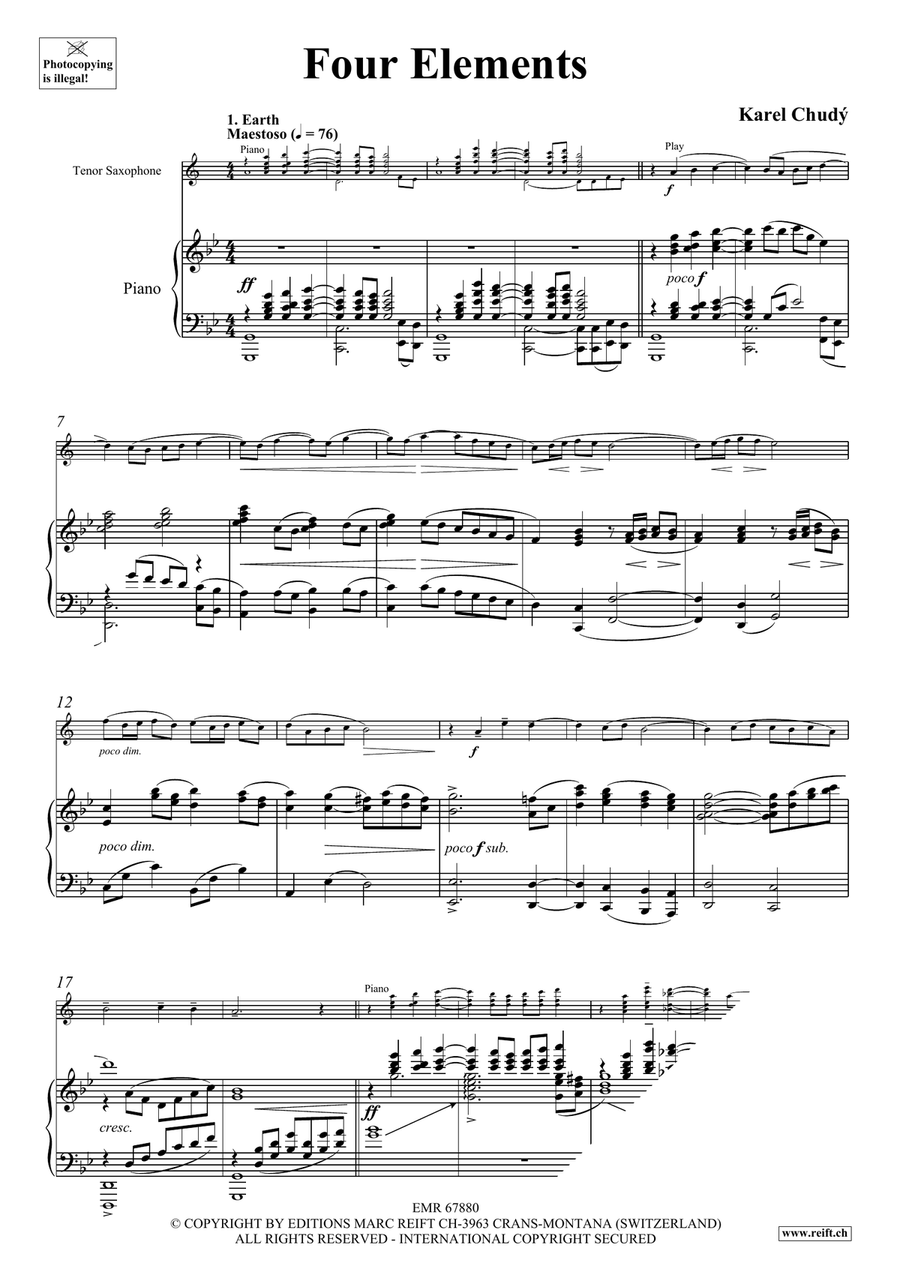Four Elements Four Elements Tenor Saxophone scores gallery preview page 5