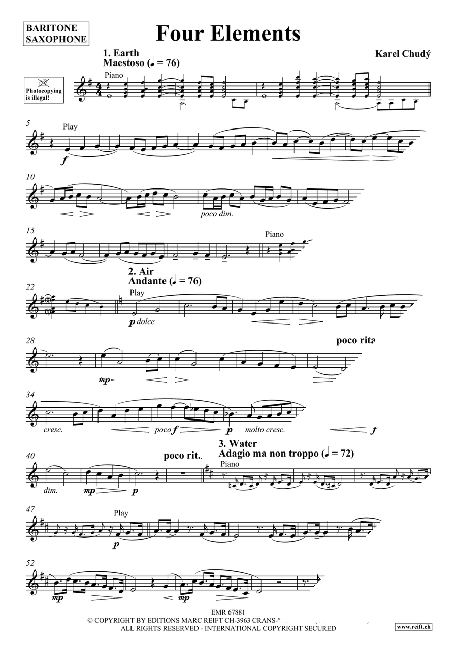 Four Elements Four Elements Baritone Saxophone scores gallery preview page 4