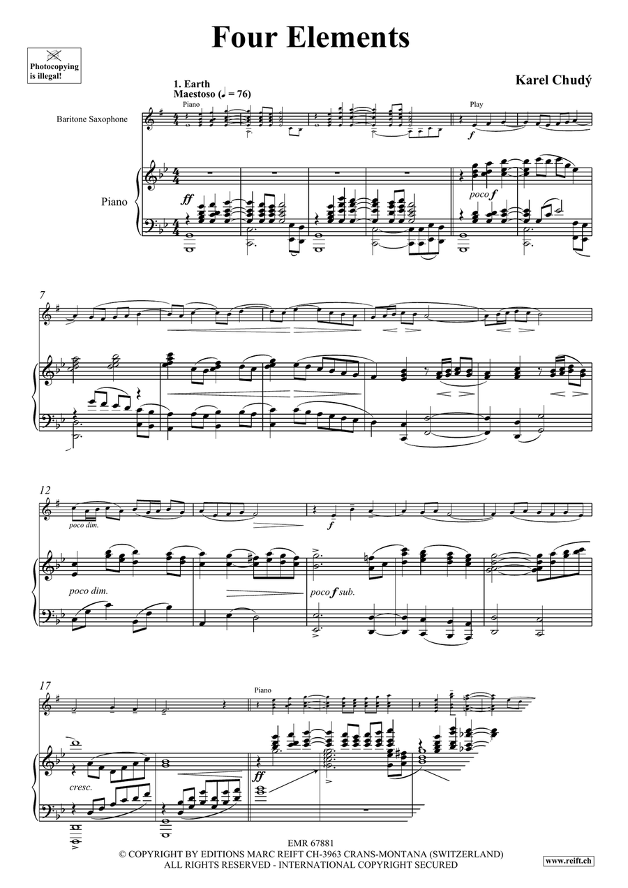 Four Elements Four Elements Baritone Saxophone scores gallery preview page 5