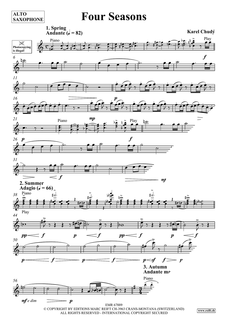 Four Seasons Four Seasons Alto Saxophone scores gallery preview page 4