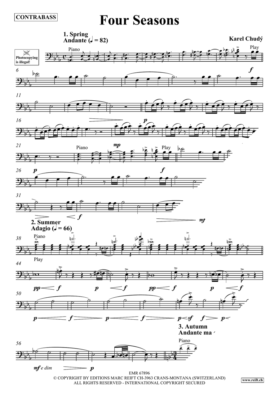 Four Seasons Four Seasons Double Bass scores gallery preview page 4