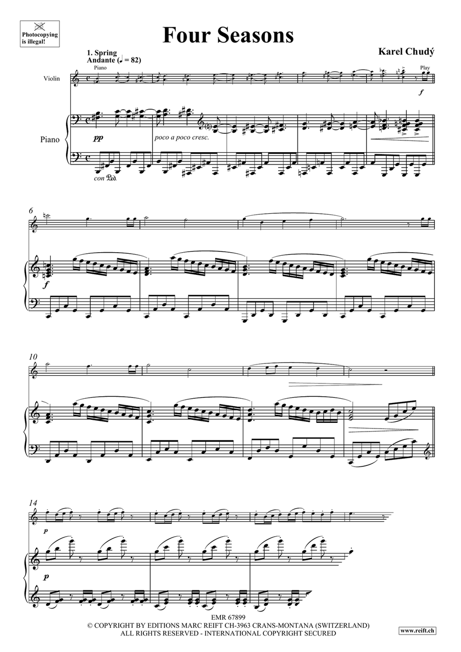 Four Seasons Four Seasons Violin Solo scores gallery preview page 5