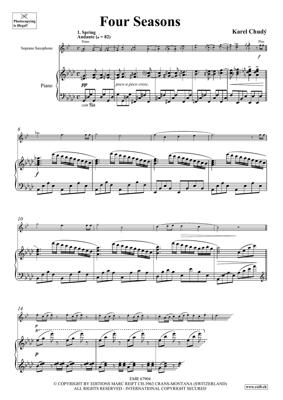 Four Seasons Four Seasons Soprano Saxophone scores gallery preview page 5
