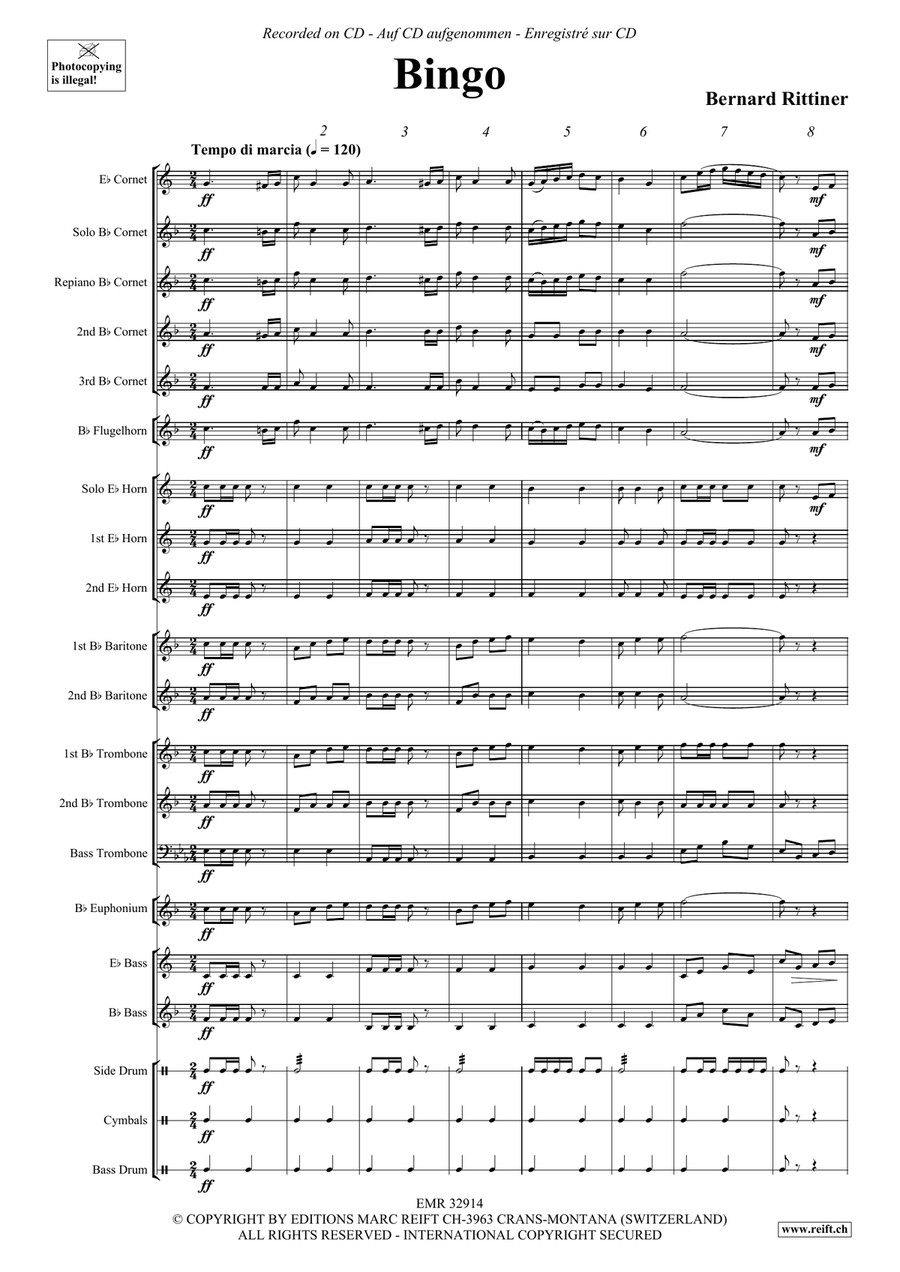 Bingo Bingo Brass Band scores gallery preview page 5