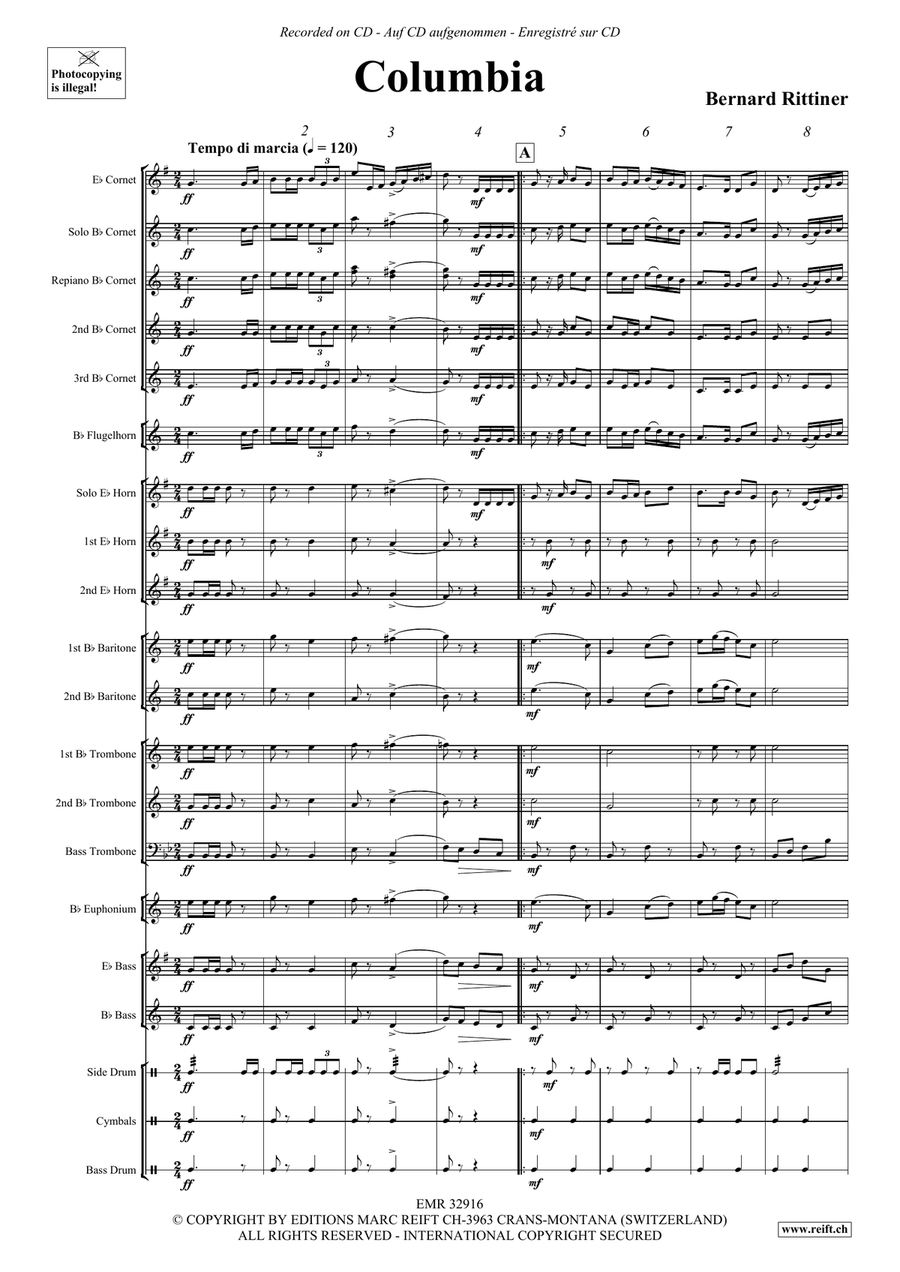 Columbia Columbia Brass Band scores gallery preview page 5