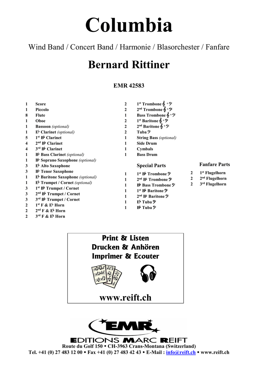 Columbia Columbia Concert Band scores gallery preview page 2