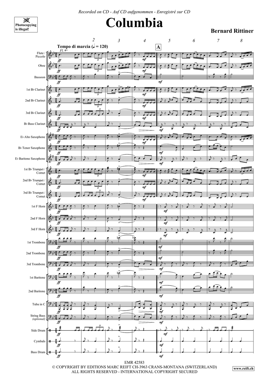 Columbia Columbia Concert Band scores gallery preview page 5
