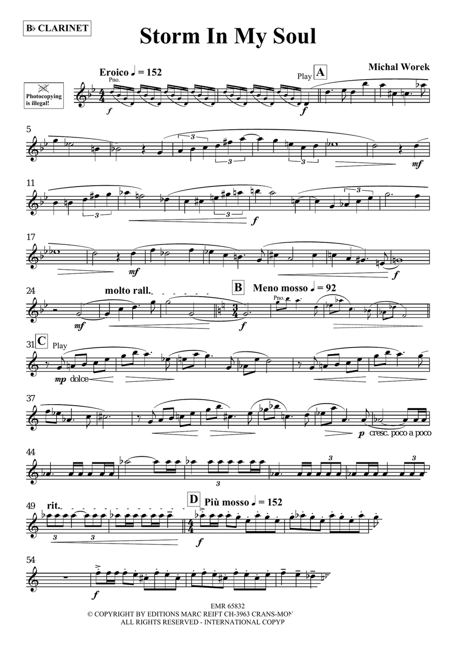 Storm In My Soul Clarinet Solo scores gallery preview page 3
