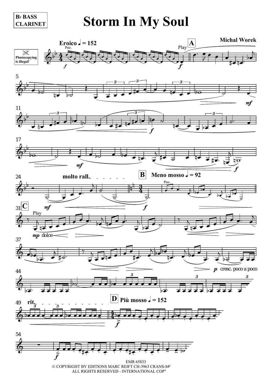 Storm In My Soul Storm In My Soul Bass Clarinet scores gallery preview page 3