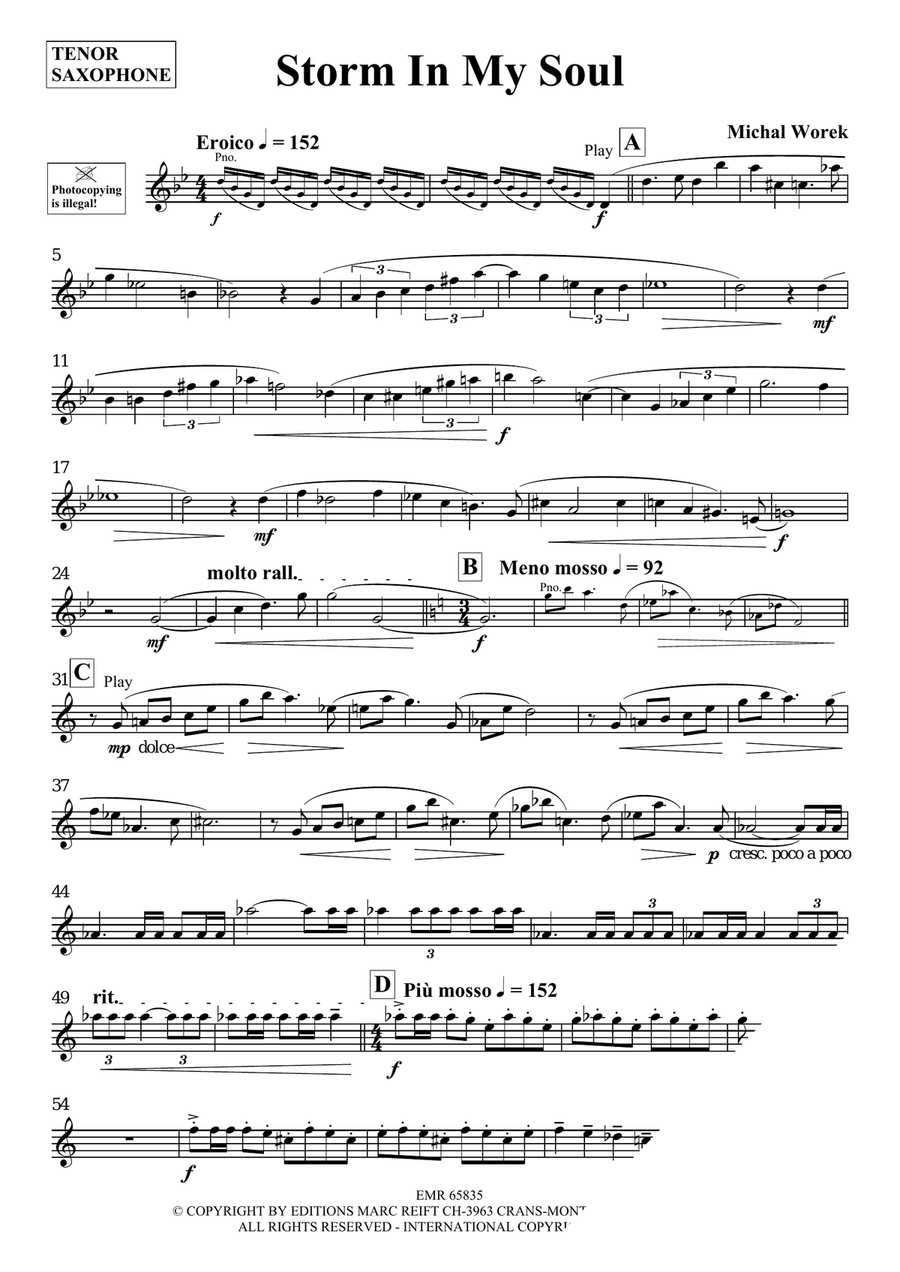 Storm In My Soul Storm In My Soul Tenor Saxophone scores gallery preview page 3