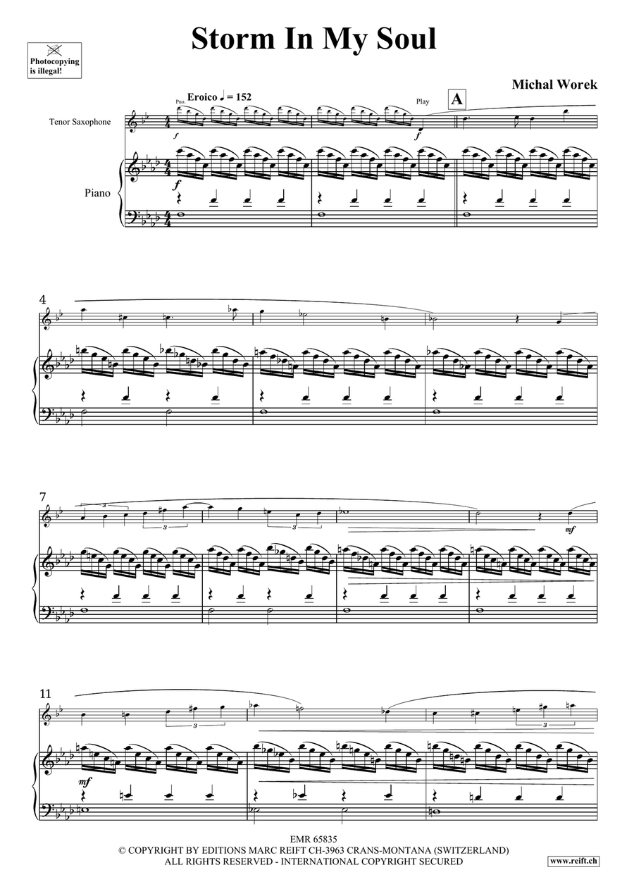 Storm In My Soul Storm In My Soul Tenor Saxophone scores gallery preview page 4