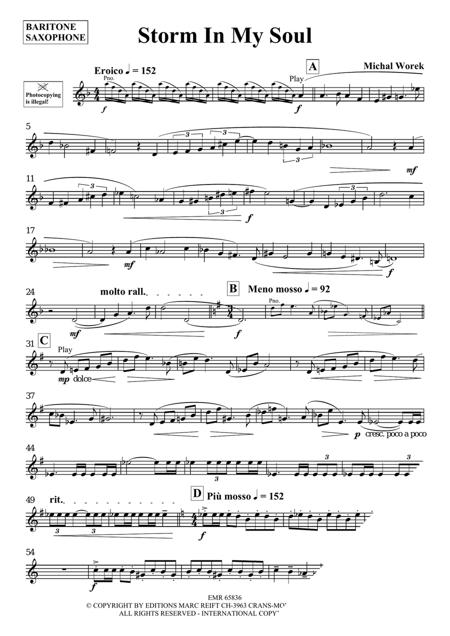 Storm In My Soul Storm In My Soul Baritone Saxophone scores gallery preview page 3